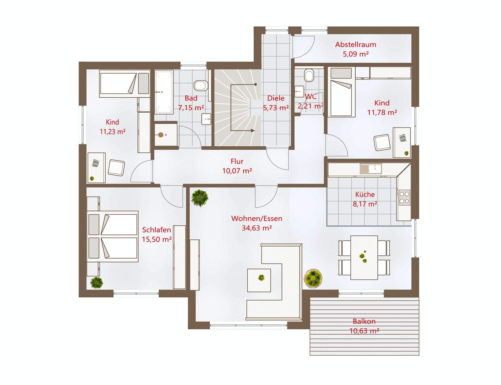 Fertighaus Hausidee 238 VPD von DREVO HAUS Schlüsselfertig ab 444600€, Pultdachhaus Grundriss 2