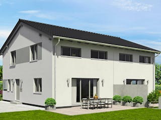Fertighaus Duett 114 von Fingerhut Haus Schlüsselfertig ab 368872€, Satteldach-Klassiker Außenansicht 2