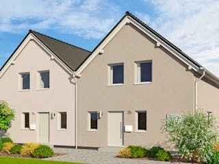 Fertighaus Duett 128 von Fingerhut Haus Schlüsselfertig ab 385280€, Satteldach-Klassiker Außenansicht 2