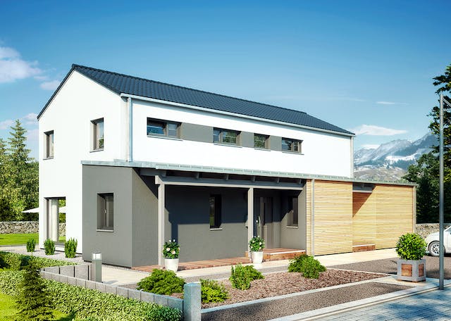 Fertighaus mit Einliegerwohnung