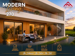 Massivhaus Modern Living 270 von Mein Haus Bausysteme, Cubushaus Außenansicht 4