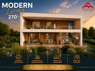 Massivhaus Modern Living 270 von Mein Haus Bausysteme, Cubushaus Außenansicht 5