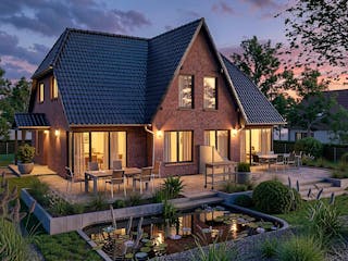 Massivhaus Sildemow von TIMOWA Massivhäuser Schlüsselfertig ab 528900€, Satteldach-Klassiker Außenansicht 2