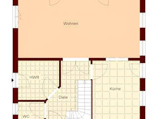 Massivhaus Zingst von TIMOWA Massivhäuser Schlüsselfertig ab 299900€, Satteldach-Klassiker Grundriss 1