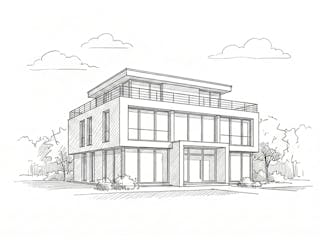 Massivhaus Stadtvilla 220 von Ever Energy Home, Stadtvilla Außenansicht 1
