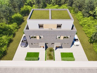 Massivhaus Entwurf FI166 von FAVORIT Massivhaus, Cubushaus Außenansicht 18