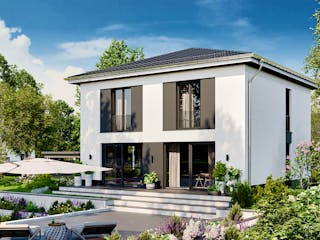 Massivhaus Stadtvilla 240 von BRALE Bau, Stadtvilla Außenansicht 1
