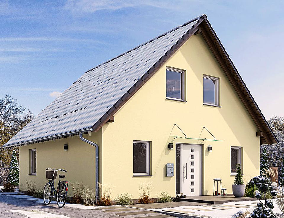 Fertighaus HAUS A82-94 von EBH Haus Schlüsselfertig ab 221100€, Satteldach-Klassiker Außenansicht 1