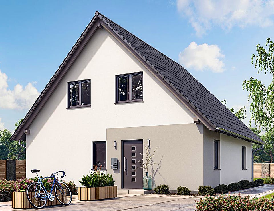 Fertighaus HAUS A94-94 von EBH Haus Schlüsselfertig ab 252300€, Satteldach-Klassiker Außenansicht 1