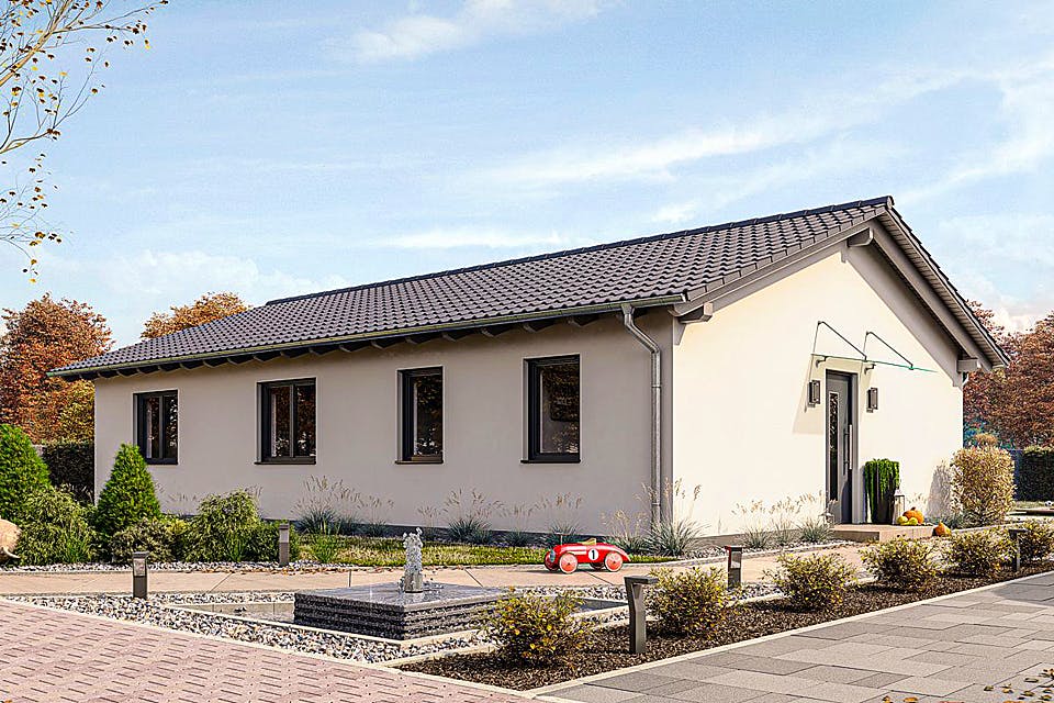 Fertighaus BUNGALOW B88-130-G von EBH Haus Schlüsselfertig ab 231300€, Bungalow Außenansicht 2