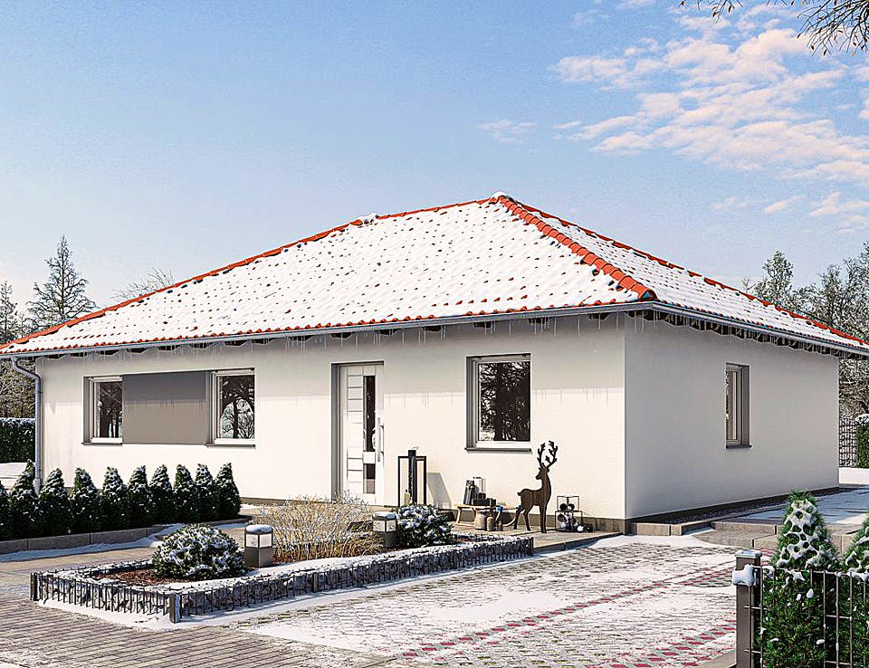 Fertighaus BUNGALOW B94-124 von EBH Haus Schlüsselfertig ab 220600€, Bungalow Außenansicht 2