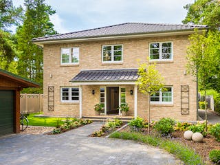 Massivhaus Stadtvilla 180 von ECO System HAUS Schlüsselfertig ab 389000€, Stadtvilla Außenansicht 1