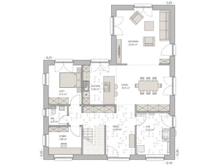 Massivhaus Stadtvilla 180 von ECO System HAUS Schlüsselfertig ab 389000€, Stadtvilla Grundriss 1
