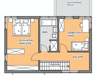 Fertighaus Edition Holz 65 von Meisterstück-HAUS, Cubushaus Grundriss 1