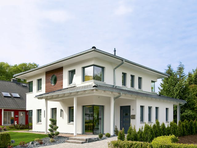 Fertighaus Edition Select 156 von Wolf-Haus Schlüsselfertig ab 395675€, Stadtvilla Außenansicht 1