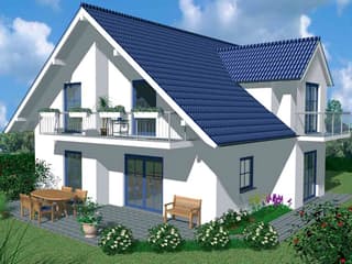 Massivhaus Elegance von Wagener Systemhausbau Schlüsselfertig ab 228000€, Satteldach-Klassiker Außenansicht 1