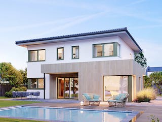 Fertighaus ELK Design 149 - Walmdach von ELK Fertighaus, Stadtvilla Außenansicht 4