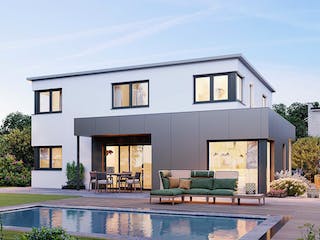 Fertighaus ELK Design 173 - Flachdach von ELK Fertighaus, Cubushaus Außenansicht 2