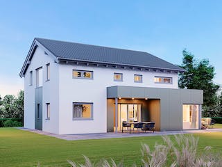 Fertighaus ELK Design 173 - Satteldach von ELK Fertighaus, Satteldach-Klassiker Außenansicht 1