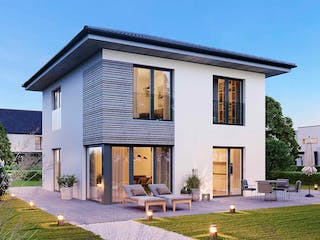 Fertighaus ELK Life 117 - Walmdach von ELK Fertighaus, Stadtvilla Außenansicht 1