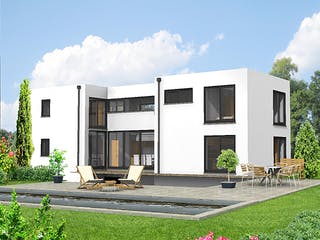 Fertighaus EXU - 145-F von Erkens Holztechnik Ausbauhaus ab 250000€, Cubushaus Außenansicht 1