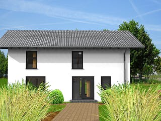 Fertighaus FAMI - 136-S von Erkens Holztechnik Ausbauhaus ab 208000€, Satteldach-Klassiker Außenansicht 3