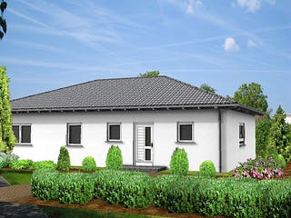 Fertighaus ONE - 105-W von Erkens Holztechnik Ausbauhaus ab 135000€, Bungalow Außenansicht 2