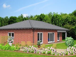 Fertighaus ONE - 105-W von Erkens Holztechnik Ausbauhaus ab 135000€, Bungalow Außenansicht 3