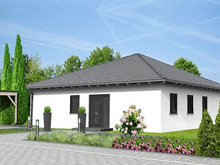 Fertighaus ONE - 114-W von Erkens Holztechnik Ausbauhaus ab 145000€, Bungalow Außenansicht 1