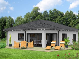 Fertighaus ONE - 98-W von Erkens Holztechnik Ausbauhaus ab 130000€, Bungalow Außenansicht 2