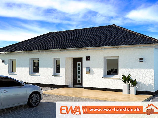 Massivhaus Bungalow Darß von EWA Hausbau Schlüsselfertig ab 249990€, Bungalow Außenansicht 1