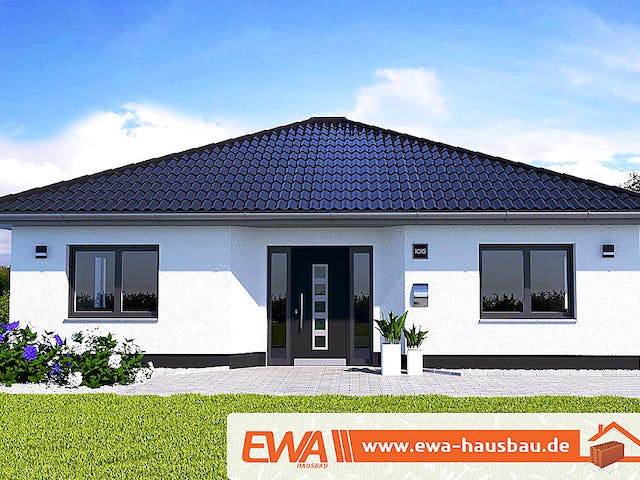 Massivhaus Bungalow Sylt von EWA Hausbau Schlüsselfertig ab 260990€, Bungalow Außenansicht 1