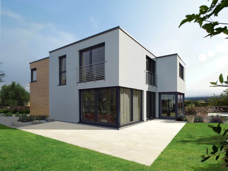 Fertighaus Bela von FINGERHUT-HAUS Schlüsselfertig ab 554464€, Cubushaus Außenansicht 2