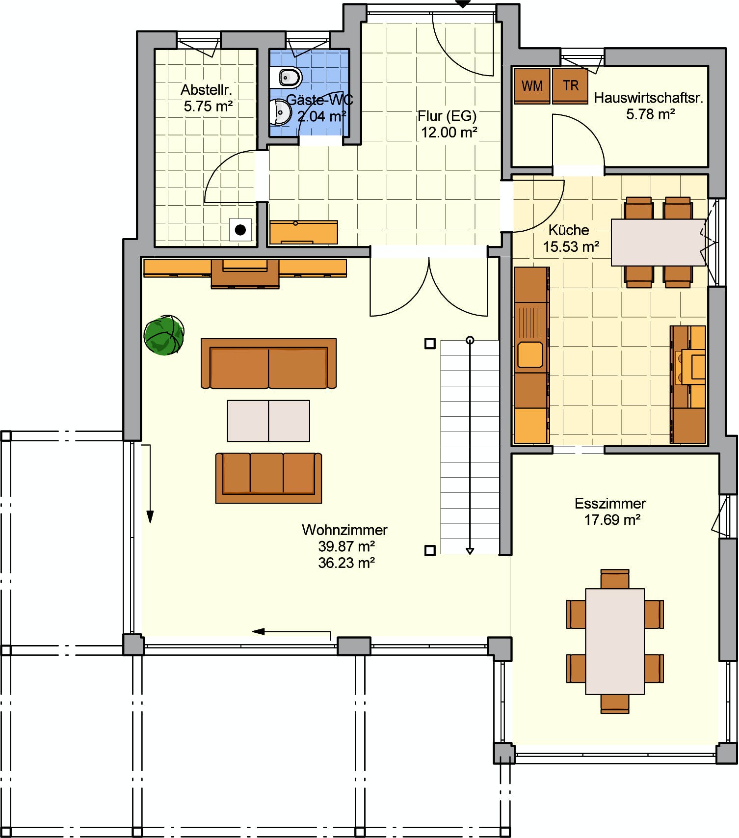 Fertighaus Bela von FINGERHUT-HAUS Schlüsselfertig ab 554464€, Cubushaus Grundriss 1