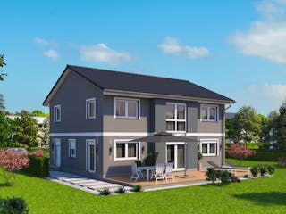 Massivhaus Haus Greifswald (2 WE) von ROTH MASSIVHAUS Schlüsselfertig ab 467500€, Satteldach-Klassiker Außenansicht 2