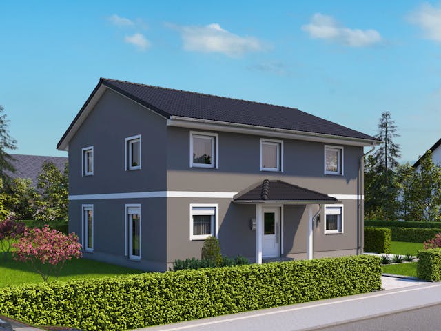Massivhaus Haus Greifswald (2 WE) von ROTH MASSIVHAUS Schlüsselfertig ab 467500€, Satteldach-Klassiker Außenansicht 1