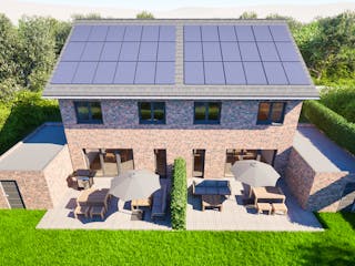 Massivhaus Entwurf FI110 von FAVORIT Massivhaus, Satteldach-Klassiker Außenansicht 6
