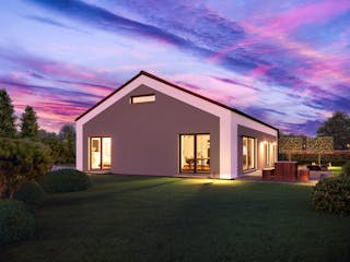 Fertighaus White&Black Bungalow 125 von WHITE&BLACK Fertighäuser Ausbauhaus ab 181062€, Bungalow Außenansicht 3