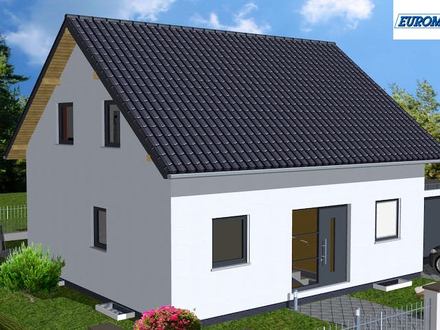 Massivhaus Family 125 SD von EUROMAC 2 S.A.S. Bausatzhaus ab 39788€, Satteldach-Klassiker Außenansicht 1