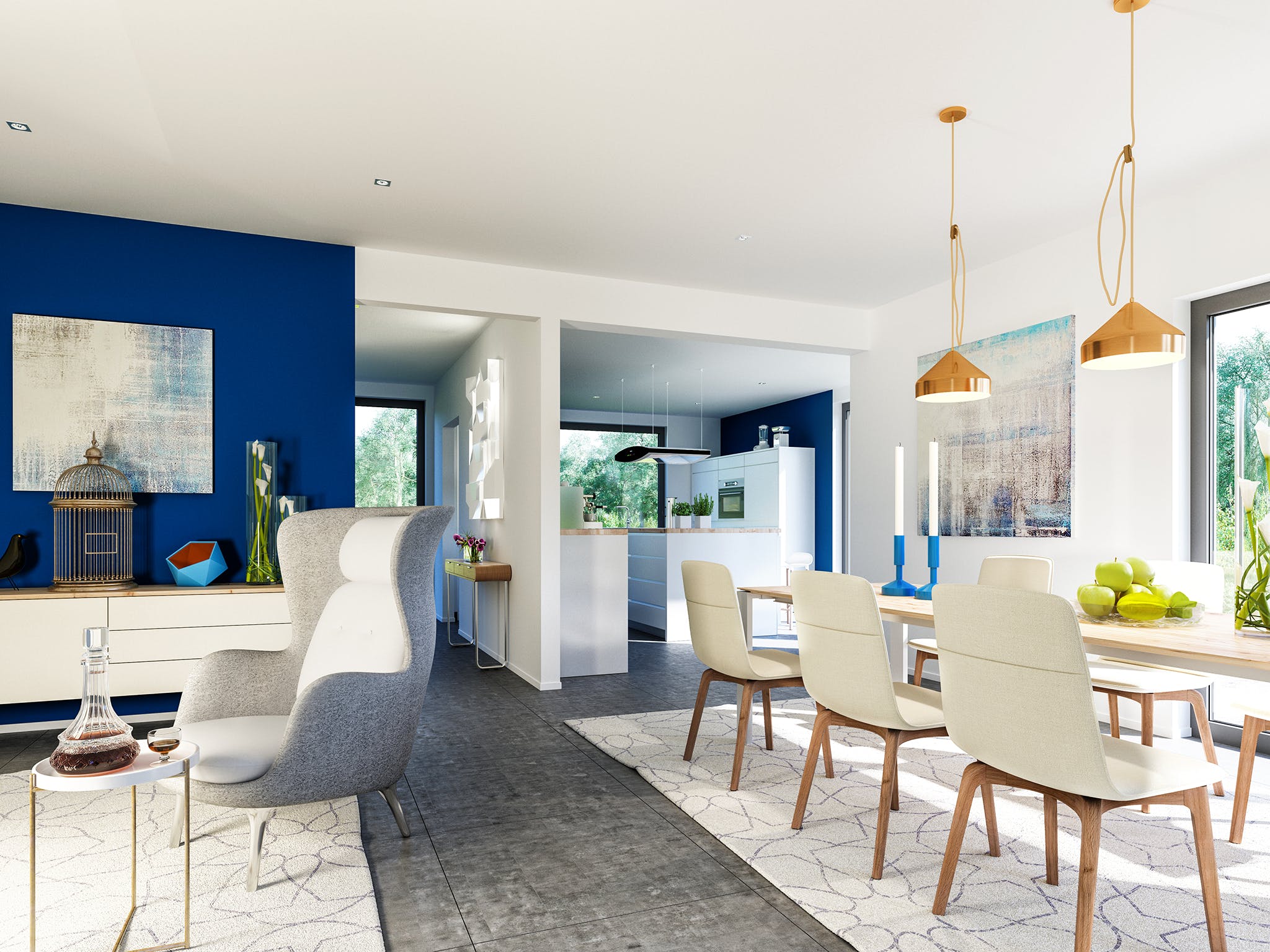 Fertighaus EVOLUTION 163 V2 von Bien-Zenker Schlüsselfertig ab 317876€, Satteldach-Klassiker Innenansicht 1
