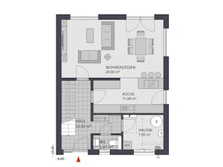 Massivhaus Concept Design 122 edition - Walmdach von FAVORIT Massivhaus, Stadtvilla Grundriss 1
