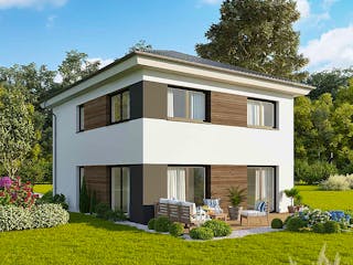 Massivhaus Concept Design 122 edition - Walmdach von FAVORIT Massivhaus, Stadtvilla Außenansicht 1