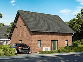 Massivhaus Noblesse 142 editon von FAVORIT Massivhaus Schlüsselfertig ab 333990€, Satteldach-Klassiker Außenansicht 4