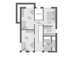 Massivhaus Select 157 edition von FAVORIT Massivhaus Schlüsselfertig ab 374650€, Satteldach-Klassiker Grundriss 2
