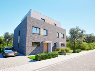 Massivhaus Entwurf FI166 von FAVORIT Massivhaus, Cubushaus Außenansicht 13