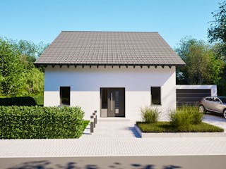 Massivhaus Entwurf NB142 von FAVORIT Massivhaus, Satteldach-Klassiker Außenansicht 8