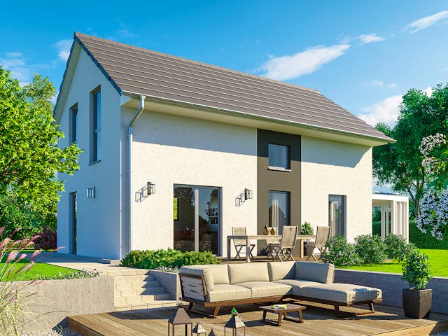 Massivhaus Architektenhaus Berlin von Febro Massivhaus Schlüsselfertig ab 234100€, Satteldach-Klassiker Außenansicht 1