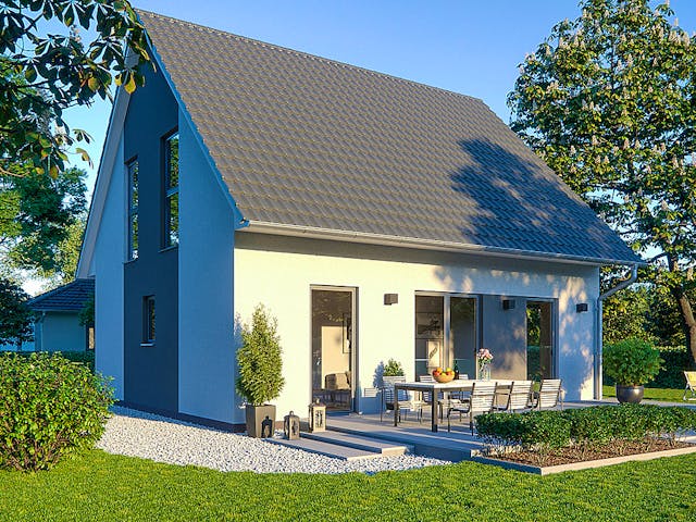 Massivhaus Einfamilienhaus Schwerin von Febro Massivhaus Schlüsselfertig ab 229500€, Satteldach-Klassiker Außenansicht 1