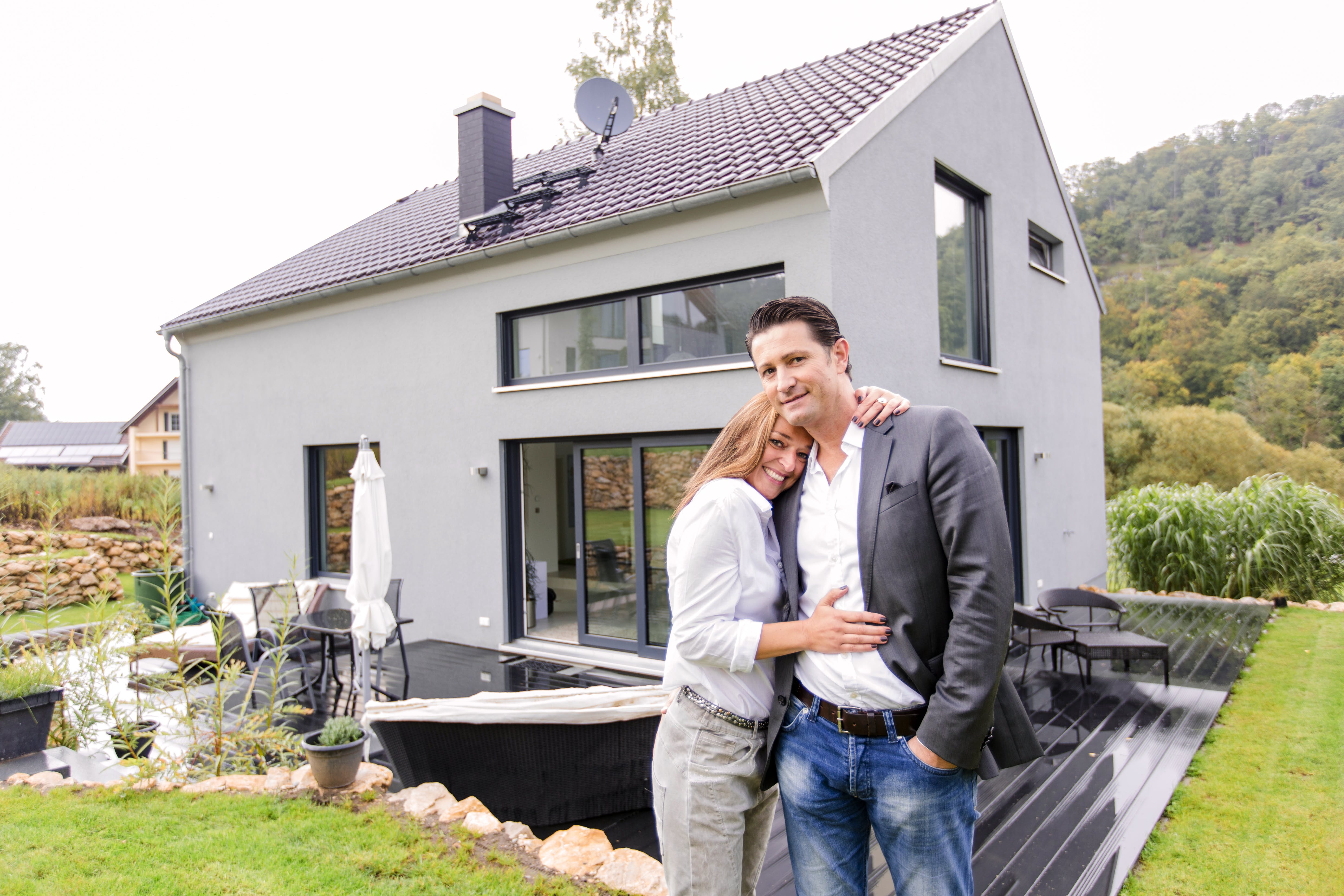Fertighaus Klassisch 156 von FischerHaus Schlüsselfertig ab 343200€, Satteldach-Klassiker Außenansicht 1