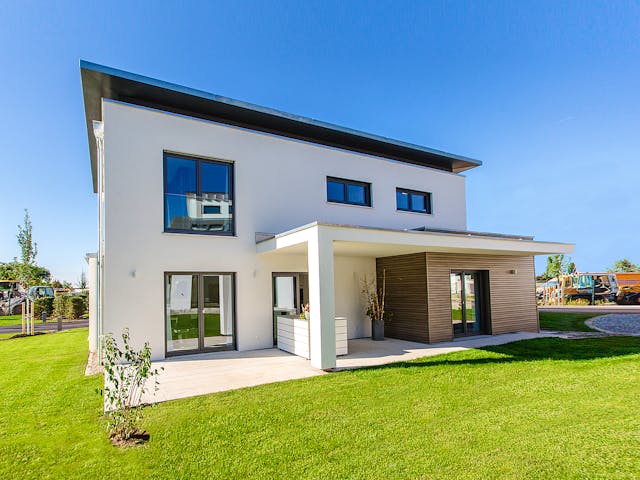 Fertighaus Musterhaus CubeX von FischerHaus Schlüsselfertig ab 678667€, Cubushaus Außenansicht 1 Fertighaus Musterhaus CubeX von FischerHaus Schlüsselfertig ab 678667€, Cubushaus Außenansicht 1